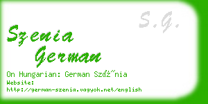 szenia german business card